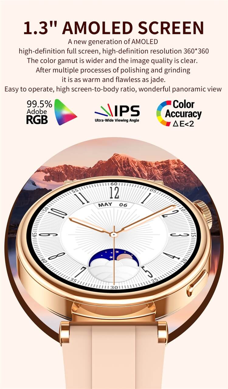 GT4 MINI Smartwatch 1.3 pulgadas AMOLED Pantalla completa de alta definición Control de acceso NFC Asistente femenina-Shenzhen Shengye Technology Co.,Ltd