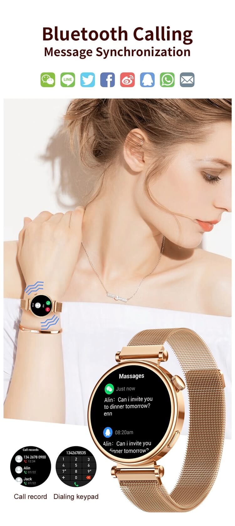 GT4 MINI Smartwatch 1.3 İnç AMOLED Yüksek Çözünürlüklü Tam Ekran NFC Erişim Kontrolü Kadın Asistan-Shenzhen Shengye Technology Co.,Ltd