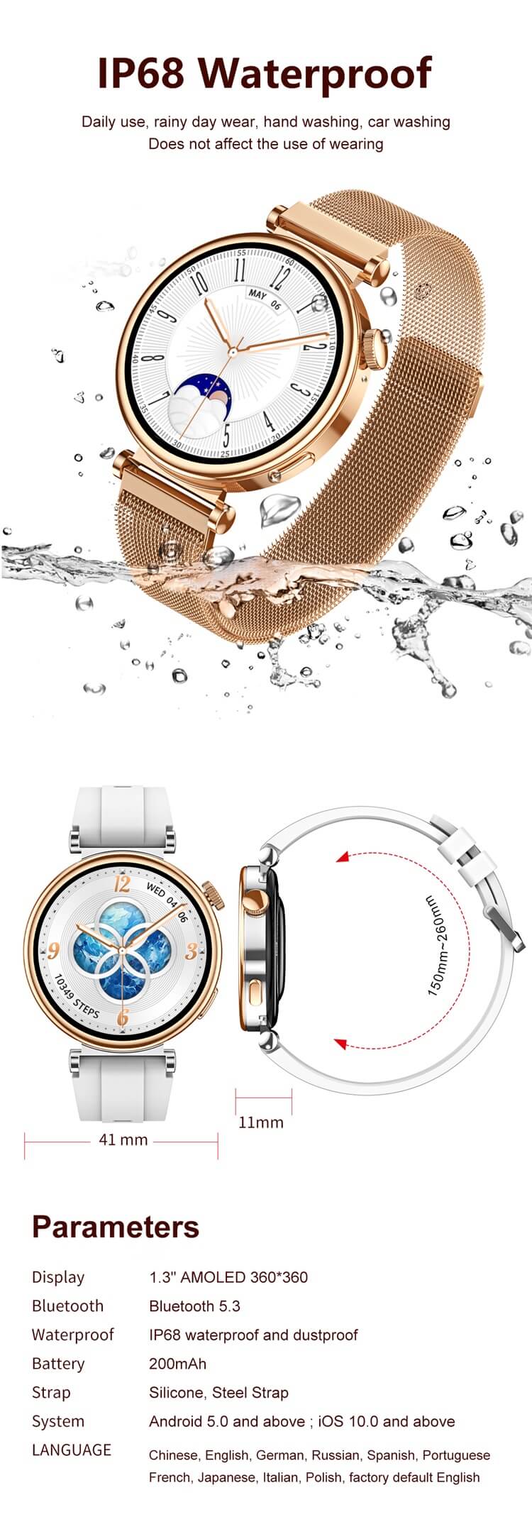 GT4 MINI Smartwatch 1.3 pollici AMOLED ad alta definizione Schermo intero Controllo accessi NFC Assistente femminile-Shenzhen Shengye Technology Co., Ltd