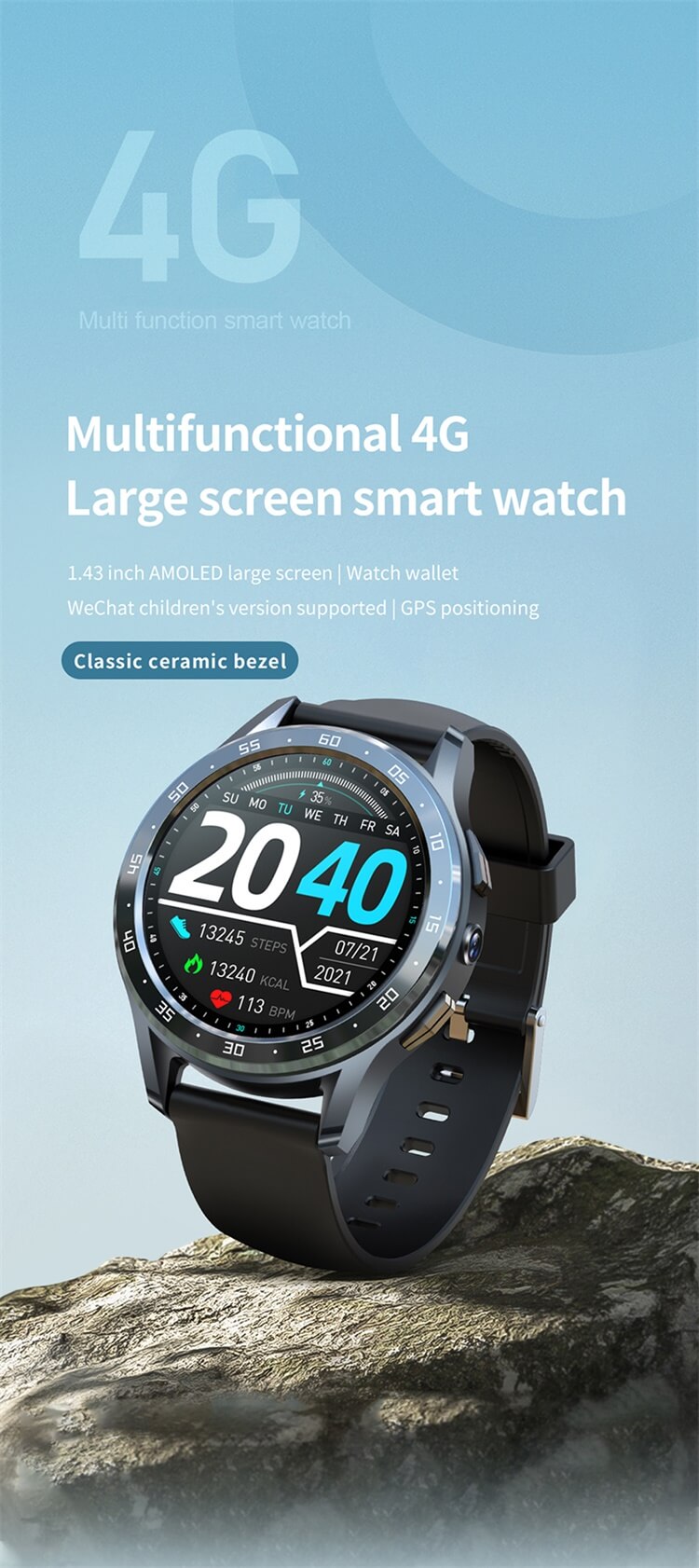 Reloj inteligente con tarjeta Sim X300 PLUS 4G Pantalla grande AMOLED de 1,43 pulgadas Posicionamiento preciso múltiple-Shenzhen Shengye Technology Co.,Ltd