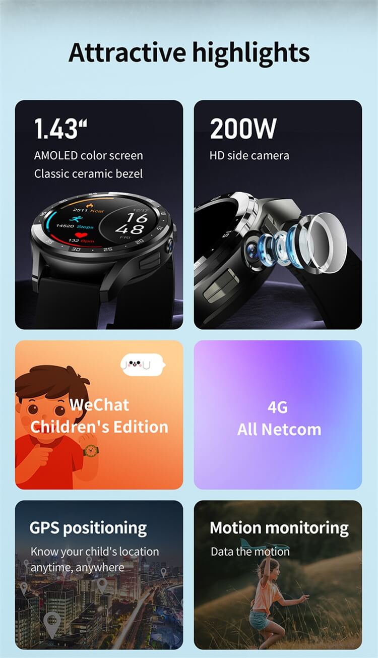 X300 PLUS 4G SIM-Karten-Smartwatch 1,43 Zoll AMOLED-Großbildschirm mit mehreren präzisen Positionierungen-Shenzhen Shengye Technology Co., Ltd