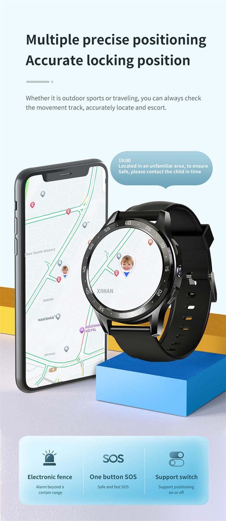 Reloj inteligente con tarjeta Sim X300 PLUS 4G Pantalla grande AMOLED de 1,43 pulgadas Posicionamiento preciso múltiple-Shenzhen Shengye Technology Co.,Ltd