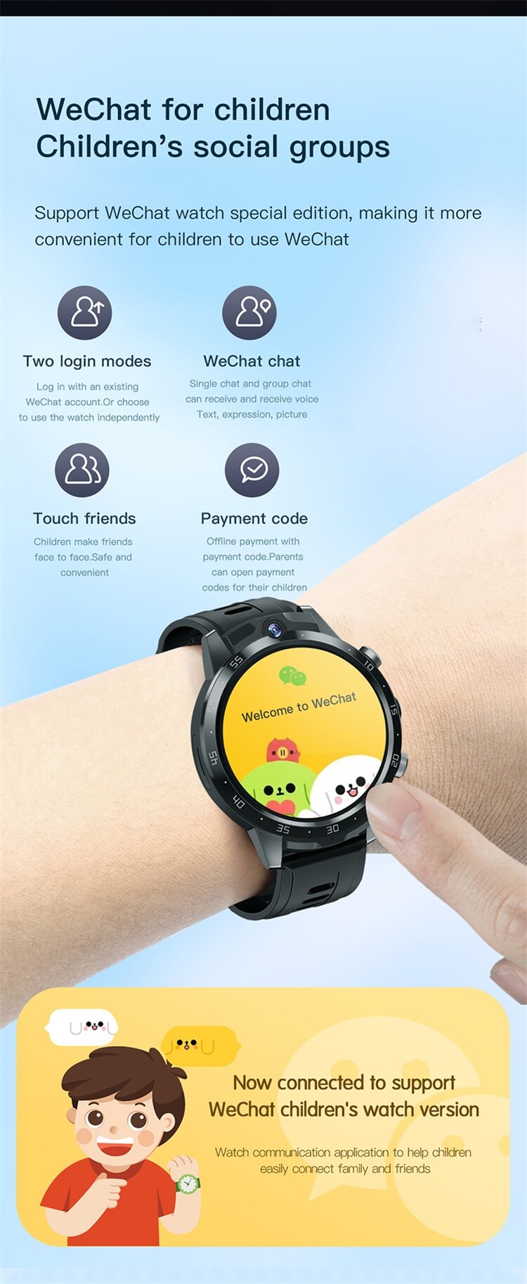 X600S 4G Sim 카드 Smartwatch 1.6 인치 AMOLED 화면 NFC 액세스 제어 HD 픽셀 듀얼 카메라-Shenzhen Shengye Technology Co.,Ltd