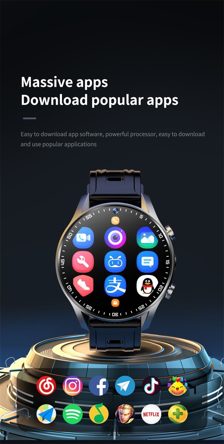 X700S 4G simkaart smartwatch 1,43 inch volledige cirkel touchscreen wijzerplaat vrij videogesprek horloge portemonnee-Shenzhen Shengye Technology Co.,Ltd