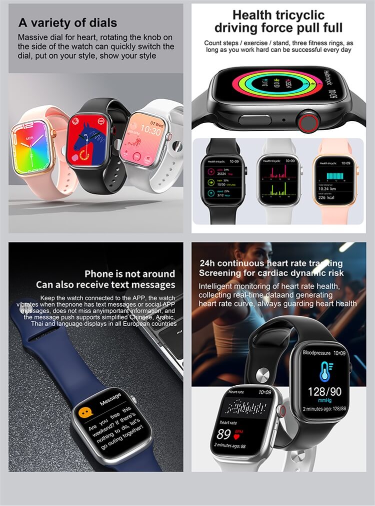 MVP-100 Smartwatch 2.3 HD Grande schermo Vari bellissimi quadranti Test ECG Tre anelli di Health-Shenzhen Shengye Technology Co., Ltd