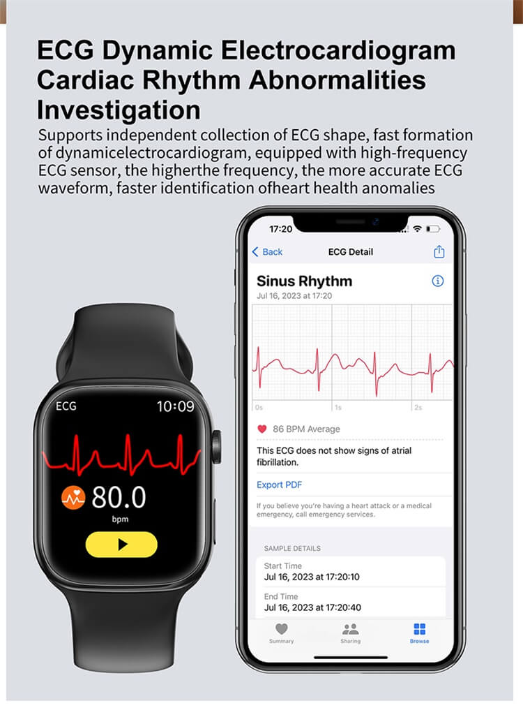 MVP-100 Smartwatch 2.3 HD Grande schermo Vari bellissimi quadranti Test ECG Tre anelli di Health-Shenzhen Shengye Technology Co., Ltd