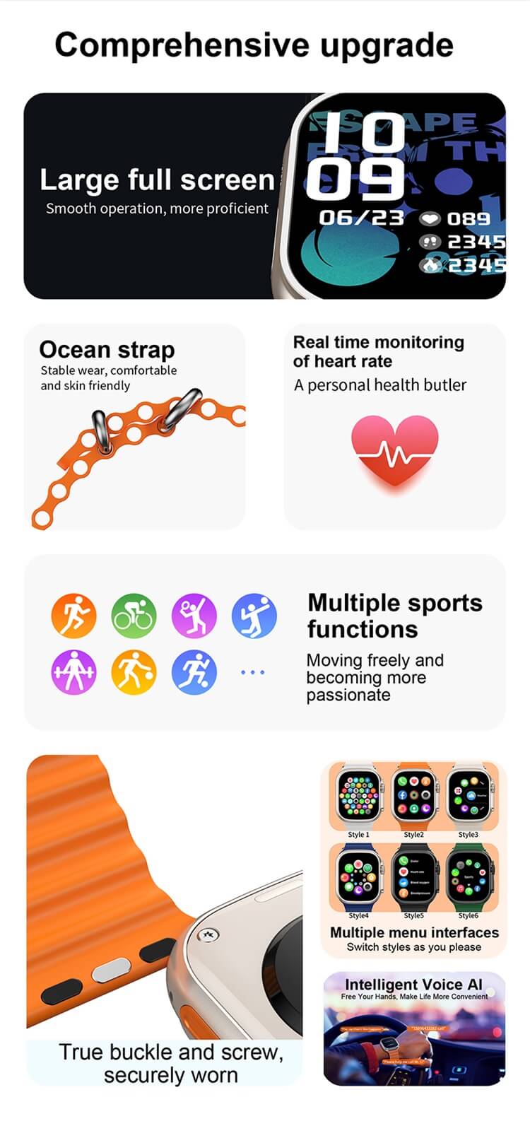 MVP-120 Smartwatch 2.3HD High-definition Large Screen Ultra Low Power Chip Artificial Intelligence Voice-Shenzhen Shengye Technology Co. Ltd