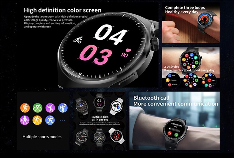 Watch4 Pro Suit Smartwatch Écran couleur haute définition Surveillance saine Cadran personnalisé-Shenzhen Shengye Technology Co., Ltd