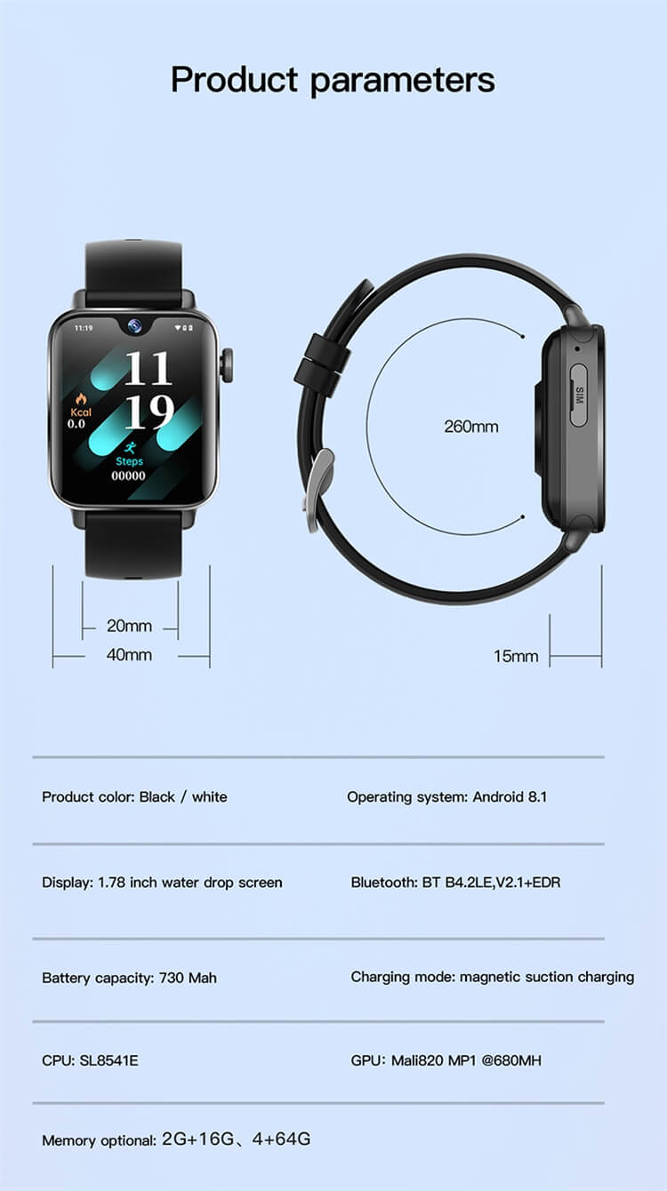 11 PRO Smartwatch 4G All Netcom 1.78 Inch AMOLED Màn hình giọt nước Đồng hồ đeo tay có máy ảnh độ phân giải cao-Shengye Shengye Technology Co.,Ltd