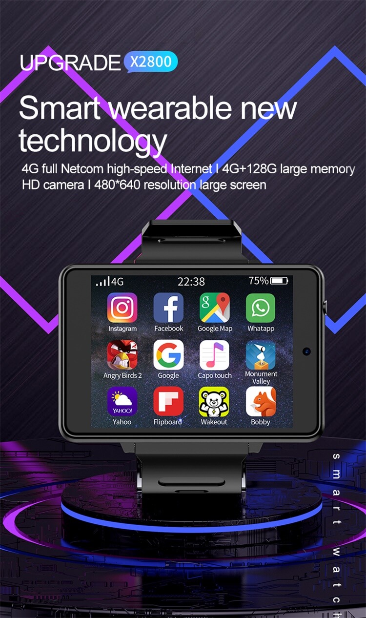 X2800 Smartwatch 4G Full Netcom Pantalla de alta definición 4G + 128G Memoria grande Batería de larga duración-Shenzhen Shengye Technology Co.,Ltd