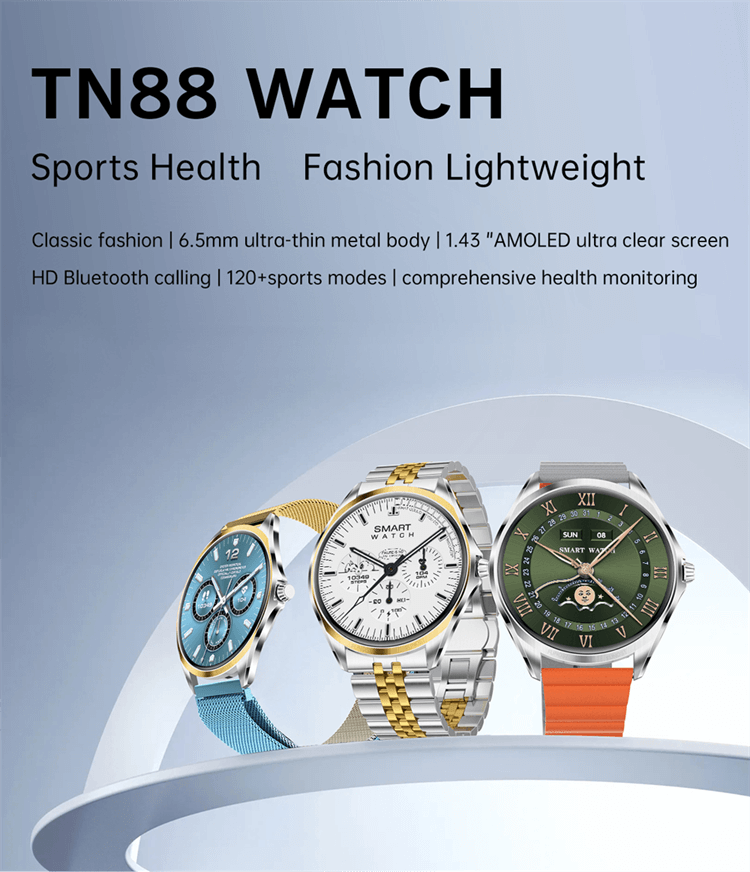 TN88 Smartwatch 1.43 Inch AMOLED Ultra Clear Screen Double Strap Fashion Lightweight Design-Shenzhen Shengye Technology Co.,Ltd
