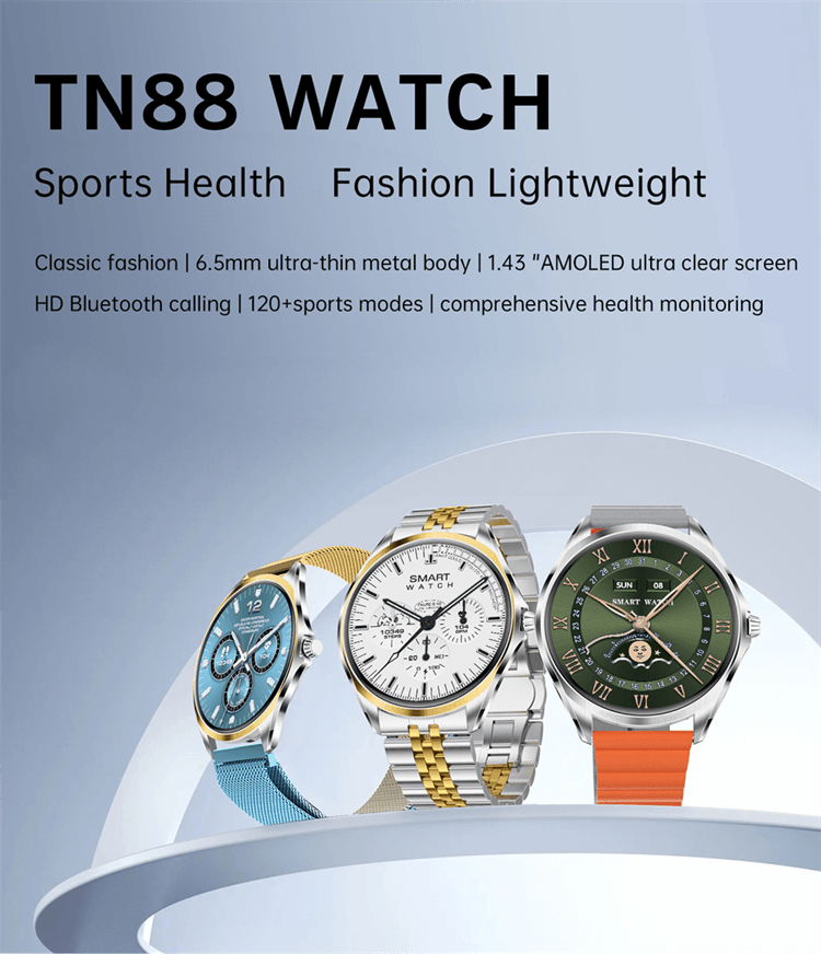 TN88 Smartwatch 1.43 İnç AMOLED Ultra Net Ekran Çift Kayışlı Moda Hafif Tasarım-Shenzhen Shengye Technology Co.,Ltd