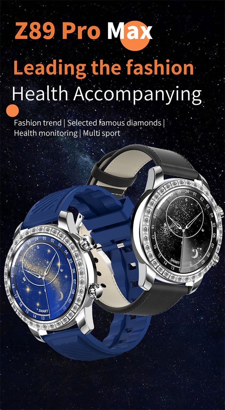 Z89 Pro Max Smartwatch liderando a moda de longa duração da bateria selecionados diamantes famosos-Shenzhen Shengye Technology Co., Ltd