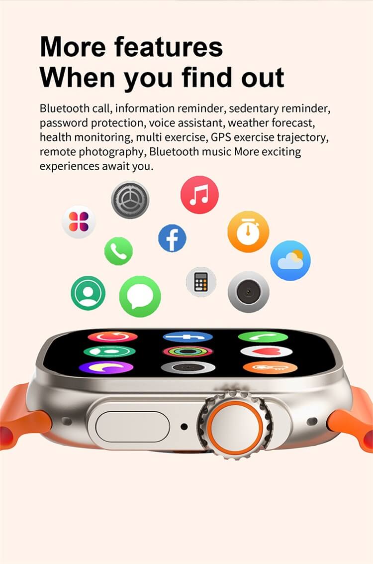 i18 Ultra Suit Smartwatch 2.3 Inches Large Screen Trendy And Fashionable Color Scheme Ultra Low Power Chip-Shenzhen Shengye Technology Co.,Ltd
