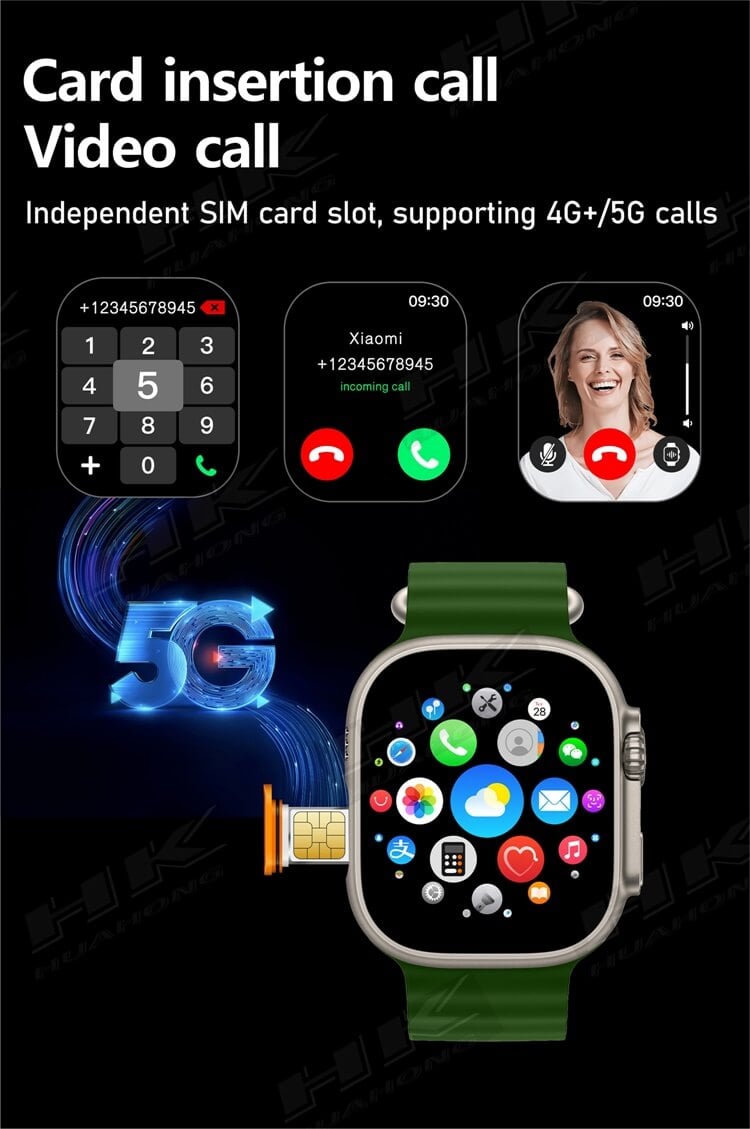 HK Ultra One Smartwatch 4G+5G Full Network Card 2.02 AMOLED Screen Multiple Positioning Itineraries-Shenzhen Shengye Technology Co.,Ltd