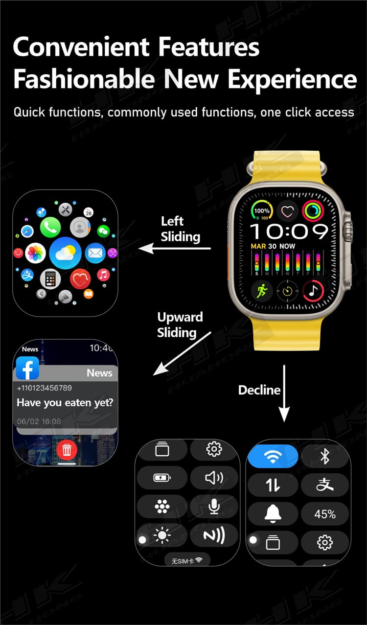 HK Ultra One Smartwatch 4G + 5G Tarjeta de red completa 2.02 Pantalla AMOLED Itinerarios de posicionamiento múltiple-Shenzhen Shengye Technology Co., Ltd