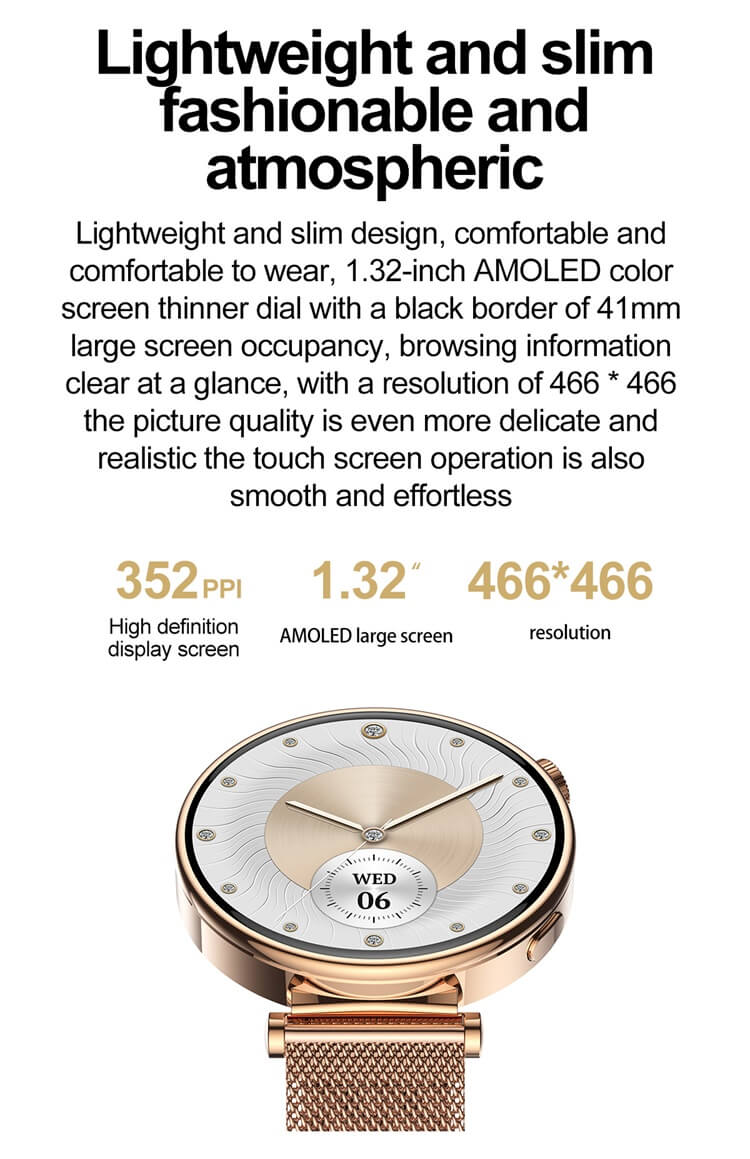 HK41 Smartwatch 1.32 İnç AMOLED Ekran IP68 Su Geçirmez Akıllı Moda Ve Atmosfer Kadın Saati-Shenzhen Shengye Technology Co.,Ltd