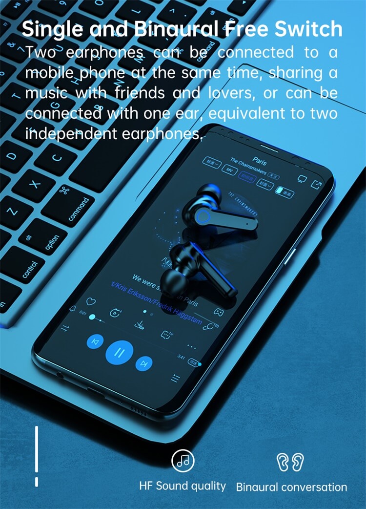 M19 Earbuds LED Digital Display Large Capacity Charging Cabin Waterproof And Sweat-proof-Shenzhen Shengye Technology Co. Ltd