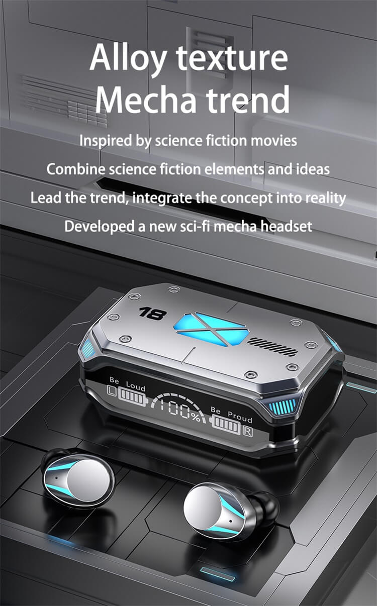 M41 Earbuds Colorful RGB Lighting Effect Strong Battery Capacity Charging Mobile Phone-Shenzhen Shengye Technology Co. Ltd