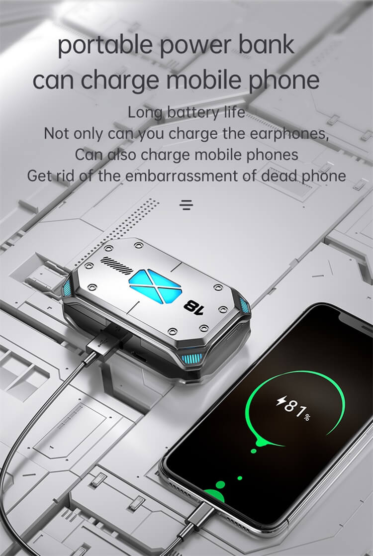 M41 Earbuds Colorful RGB Lighting Effect Strong Battery Capacity Charging Mobile Phone-Shenzhen Shengye Technology Co. Ltd