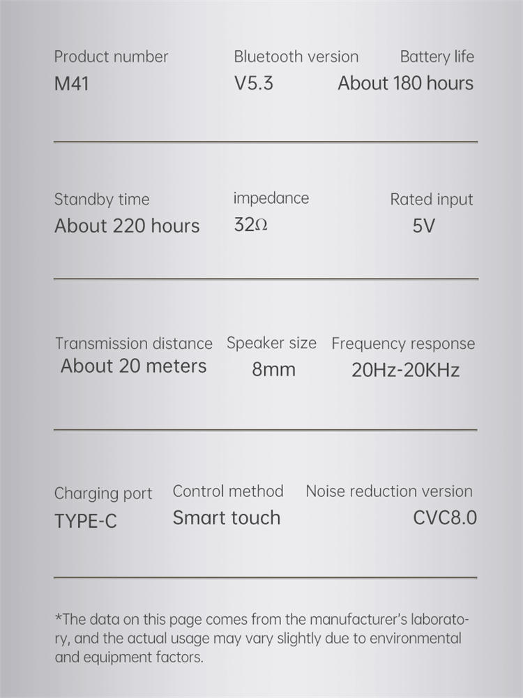 M41 Earbuds Colorful RGB Lighting Effect Strong Battery Capacity Charging Mobile Phone-Shenzhen Shengye Technology Co. Ltd