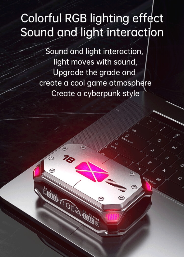 M41 Earbuds Colorful RGB Lighting Effect Strong Battery Capacity Charging Mobile Phone-Shenzhen Shengye Technology Co. Ltd