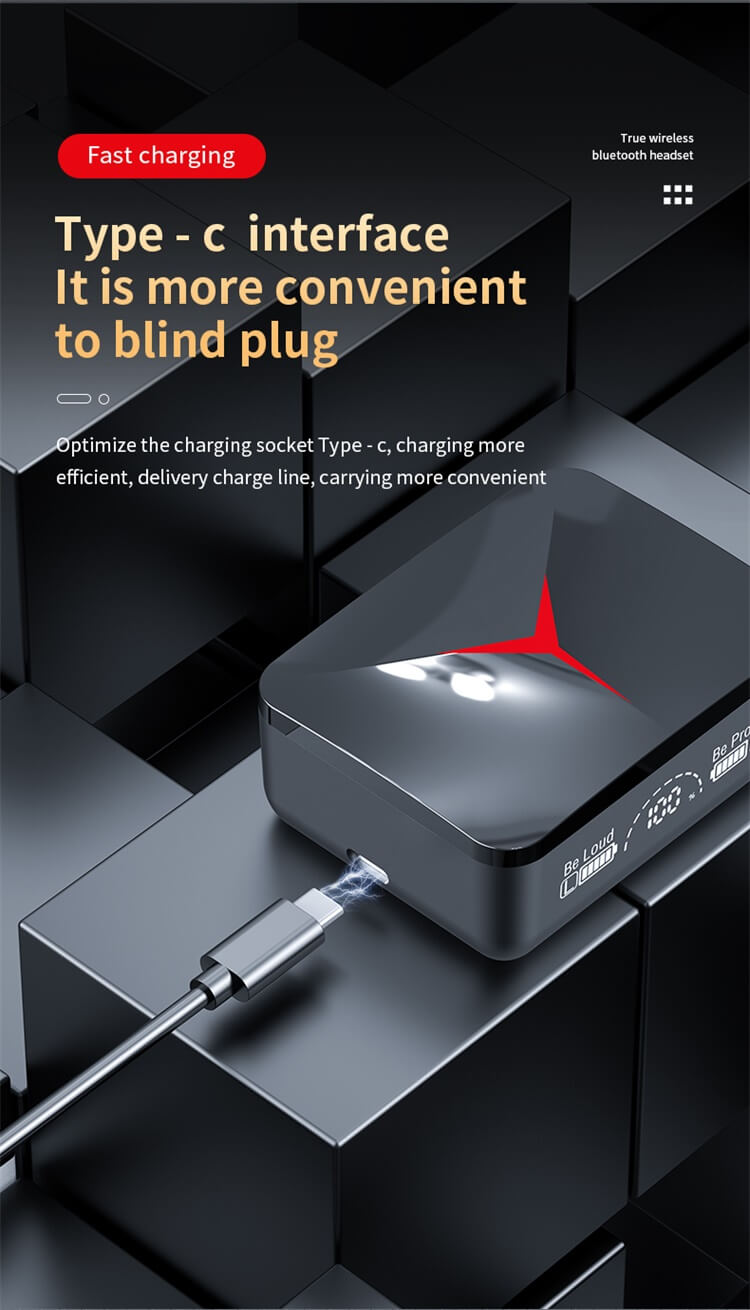 M90 Earbuds Low Latency Strong Power Reserve LED Digital Display-Shenzhen Shengye Technology Co. Ltd
