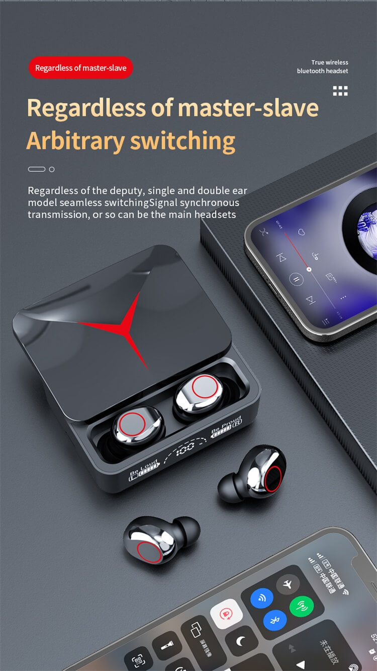 M90 Earbuds Low Latency Strong Power Reserve LED Digital Display-Shenzhen Shengye Technology Co. Ltd