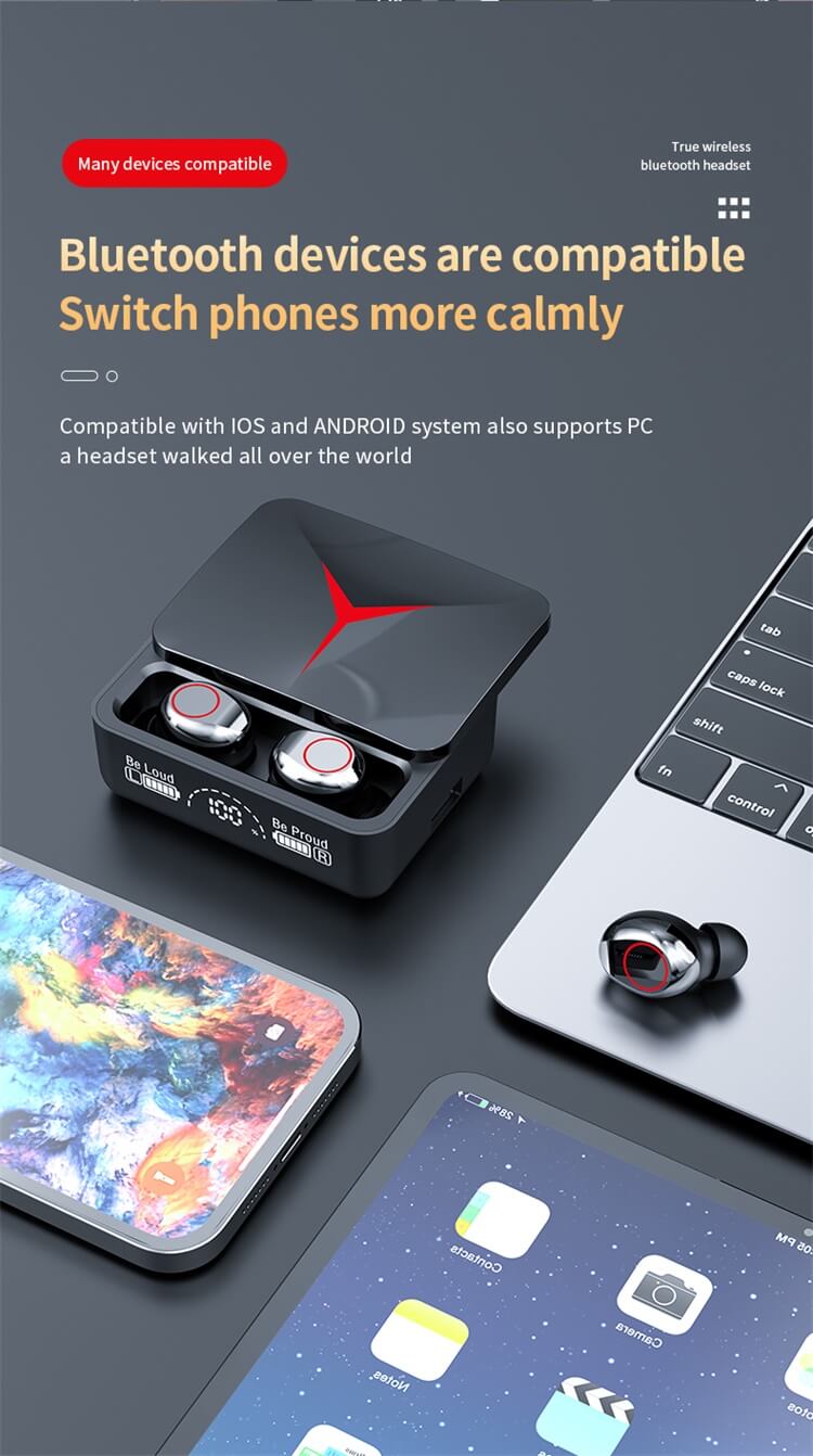 M90 Earbuds Low Latency Strong Power Reserve LED Digital Display-Shenzhen Shengye Technology Co. Ltd