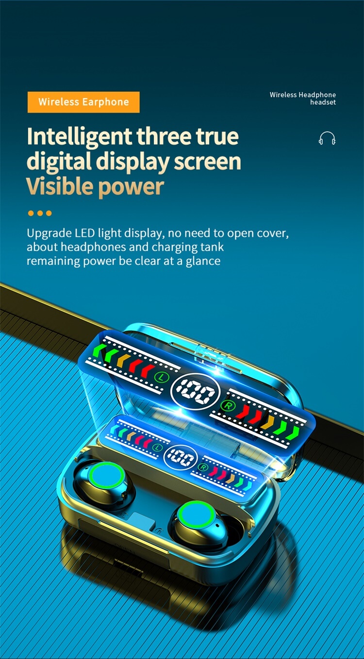 M100 Earbuds Intelligent LED Digital Display High Capacity Rechargeable Tank CVC Noise Reduction-Shenzhen Shengye Technology Co. Ltd
