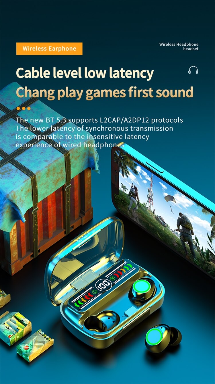 M100 Earbuds Intelligent LED Digital Display High Capacity Rechargeable Tank CVC Noise Reduction-Shenzhen Shengye Technology Co. Ltd