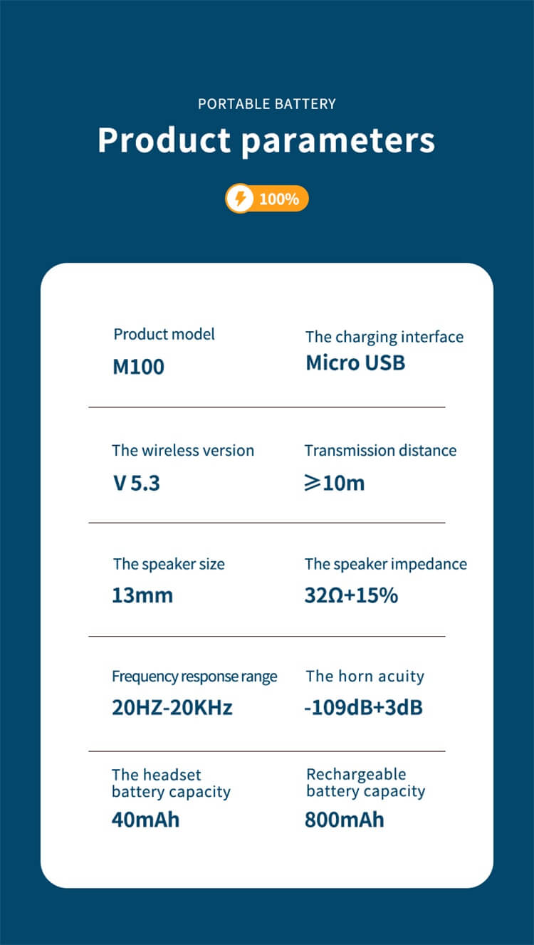 M100 Earbuds Intelligent LED Digital Display High Capacity Rechargeable Tank CVC Noise Reduction-Shenzhen Shengye Technology Co. Ltd
