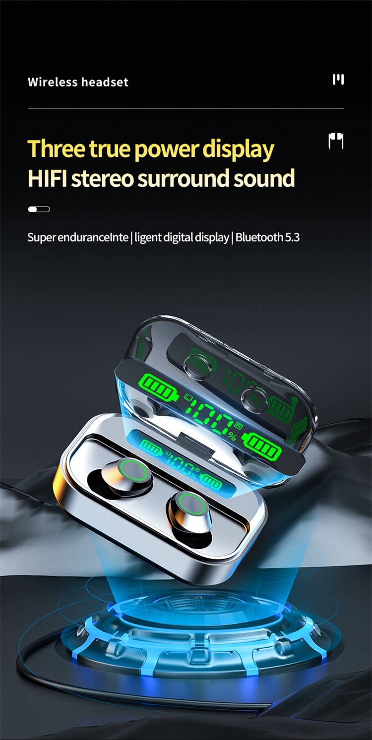 TG07 Earbuds Clear Communication LED Three-Truth Digital Display Large Capacity Charging Box-Shenzhen Shengye Technology Co. Ltd