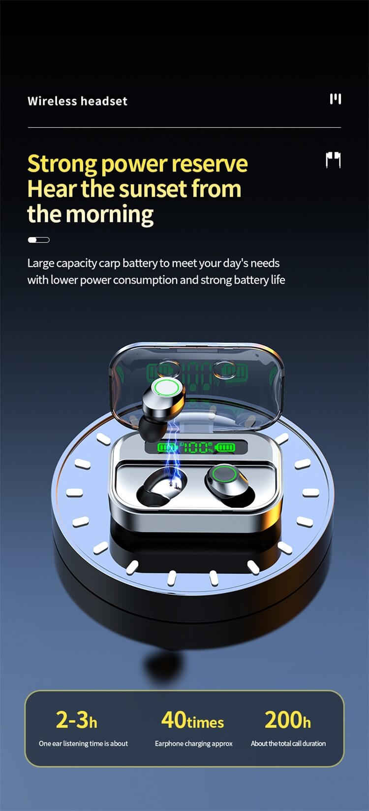 TG07 Earbuds Clear Communication LED Three-Truth Digital Display Large Capacity Charging Box-Shenzhen Shengye Technology Co. Ltd