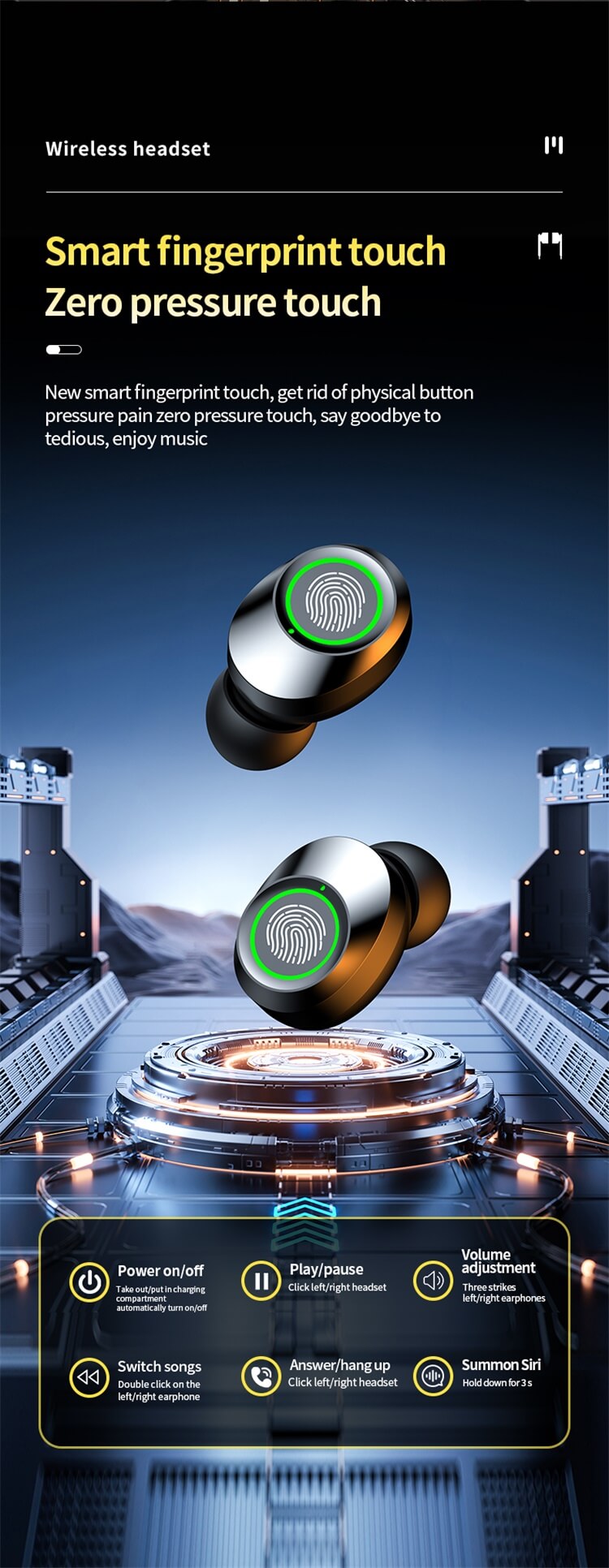 TG07 Earbuds Clear Communication LED Three-Truth Digital Display Large Capacity Charging Box-Shenzhen Shengye Technology Co. Ltd