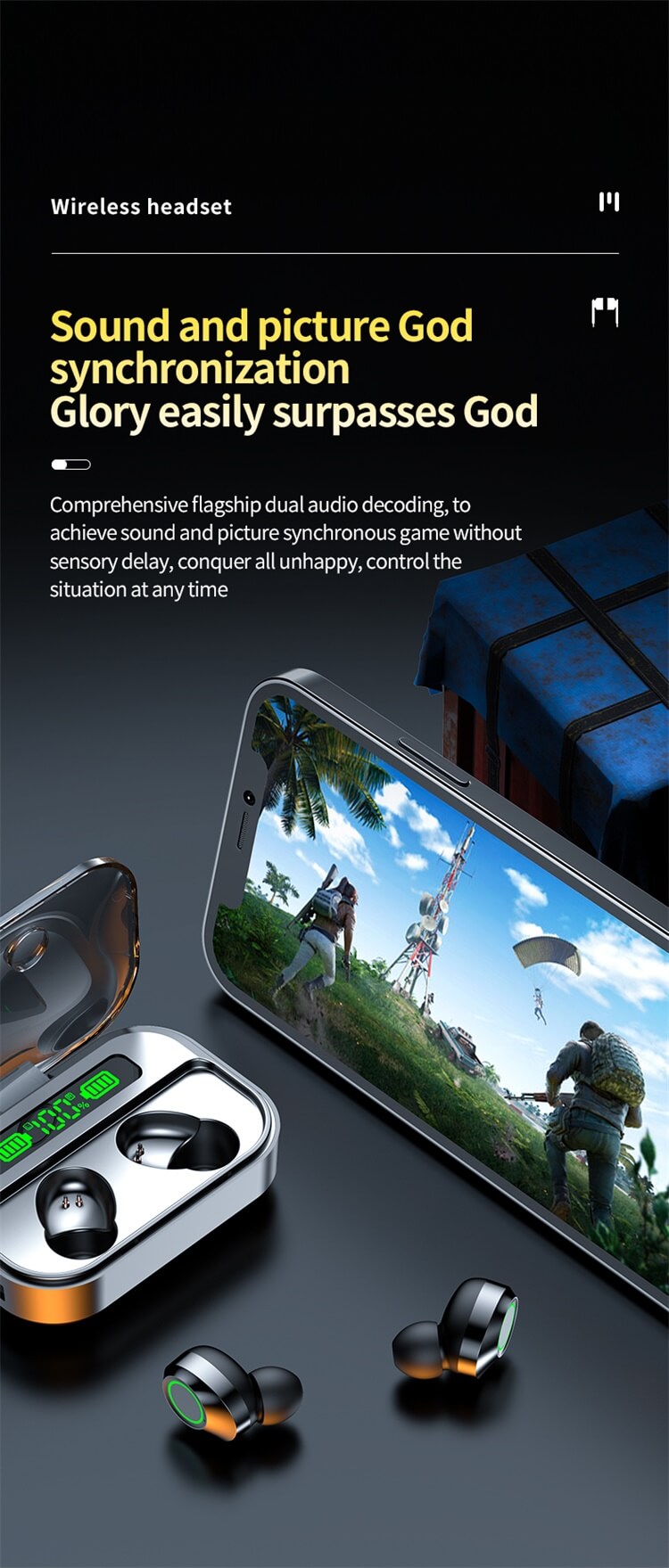 TG07 Earbuds Clear Communication LED Three-Truth Digital Display Large Capacity Charging Box-Shenzhen Shengye Technology Co. Ltd