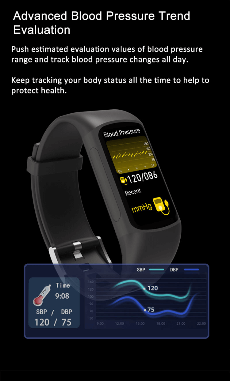 H8 Smartwatch ECG Testing Healthy Monitoring Bracelet Multiple Movement Modes-Shenzhen Shengye Technology Co.,Ltd