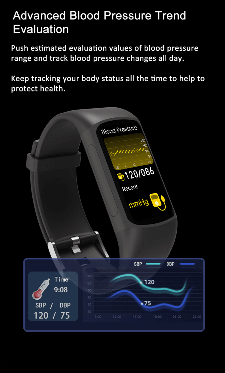 H8 Smartwatch ECG Testando Pulseira de Monitoramento Saudável Múltiplos Modos de Movimento-Shenzhen Shengye Technology Co., Ltd