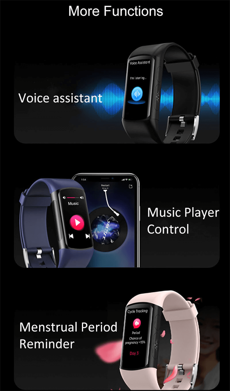 H8 Smartwatch ECG Testando Pulseira de Monitoramento Saudável Múltiplos Modos de Movimento-Shenzhen Shengye Technology Co., Ltd