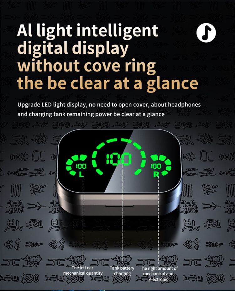 Наушники YD03, светодиодный интеллектуальный цифровой дисплей, зарядная кабина большой емкости, низкая задержка-Shenzhen Shengye Technology Co.,Ltd