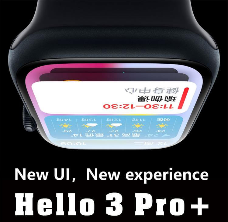 Hello3 Pro + Smartwatch 1,95 inch groot High Definition-scherm Meerdere sportmodi IP68 waterdicht-Shenzhen Shengye Technology Co.,Ltd