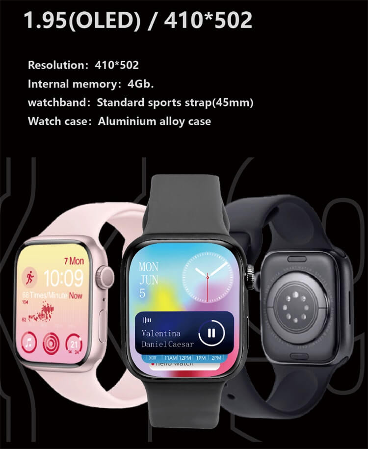 Hello3 Pro + Smartwatch 1,95 inch groot High Definition-scherm Meerdere sportmodi IP68 waterdicht-Shenzhen Shengye Technology Co.,Ltd