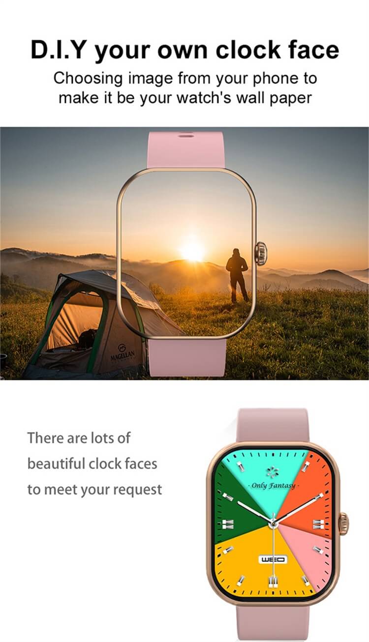 Reloj inteligente GL-8 de 2,02 pulgadas con pantalla grande, diseño de apariencia cuadrada con esfera de reloj DIY-Shenzhen Shengye Technology Co.,Ltd