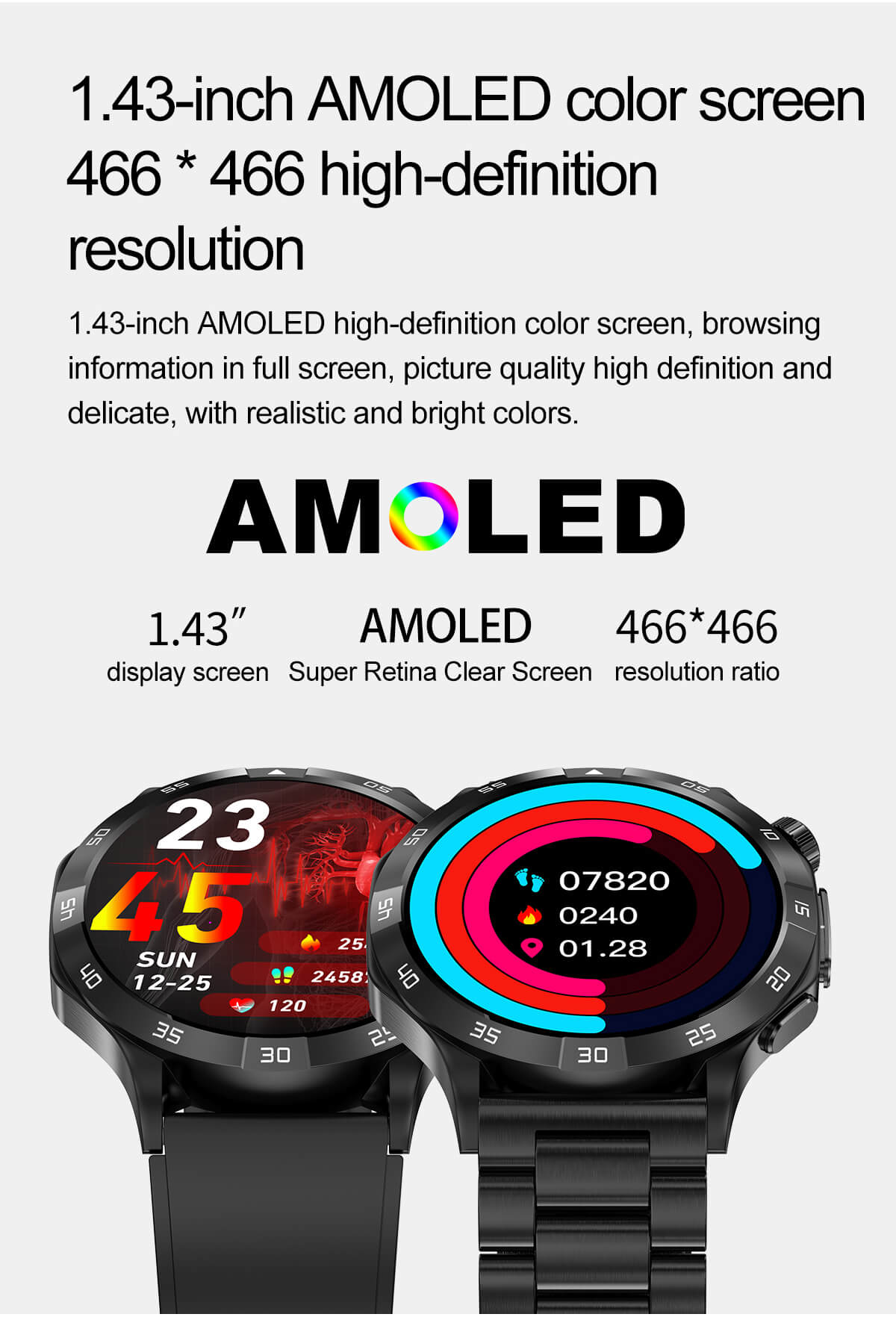 ET381 Smartwatch 1.43 Polegada Tela AMOLED ECG Teste Bluetooth Chamada Monitoramento de Fitness Profissional-Shenzhen Shengye Technology Co., Ltd