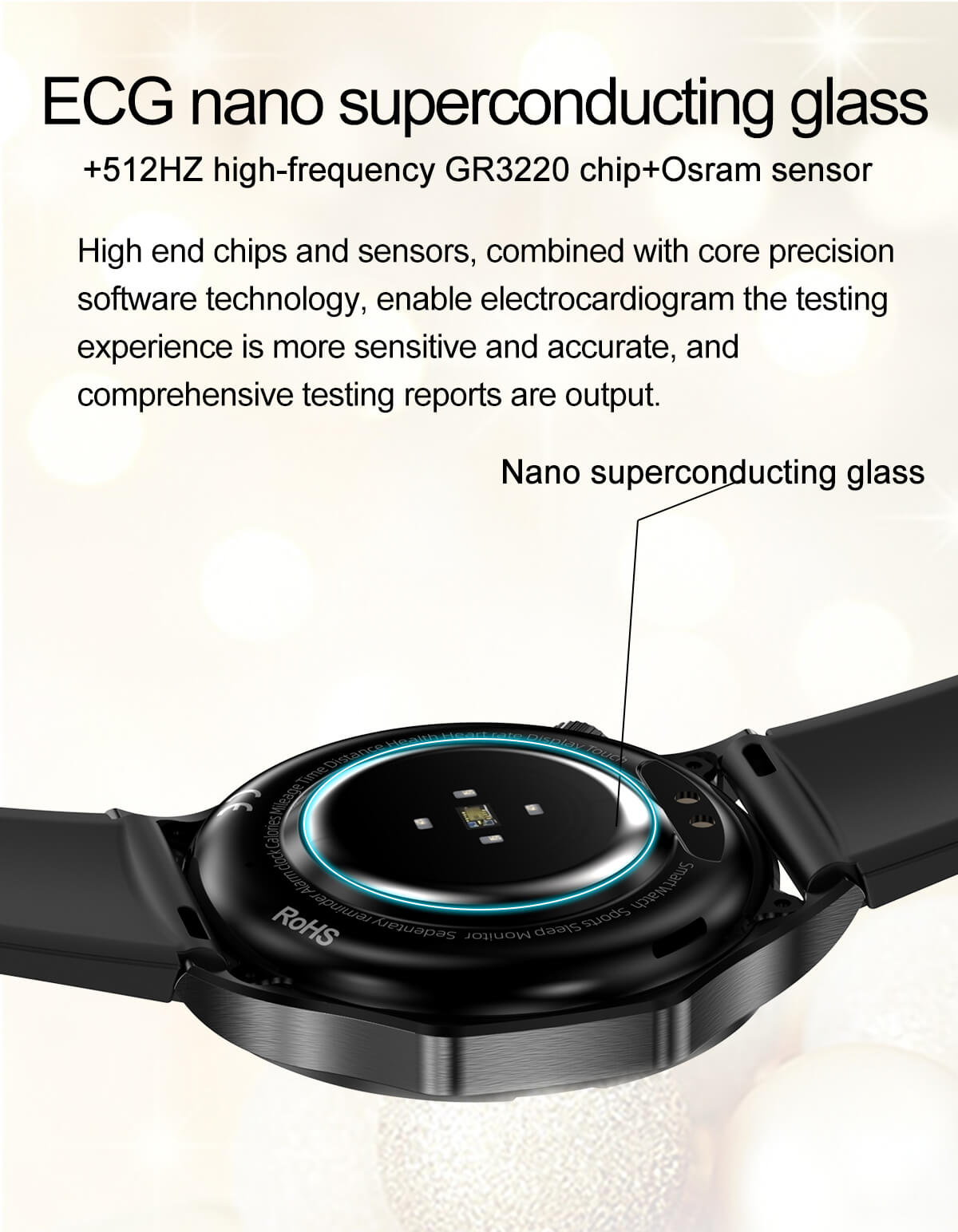 ET381 Smartwatch 1.43 Polegada Tela AMOLED ECG Teste Bluetooth Chamada Monitoramento de Fitness Profissional-Shenzhen Shengye Technology Co., Ltd