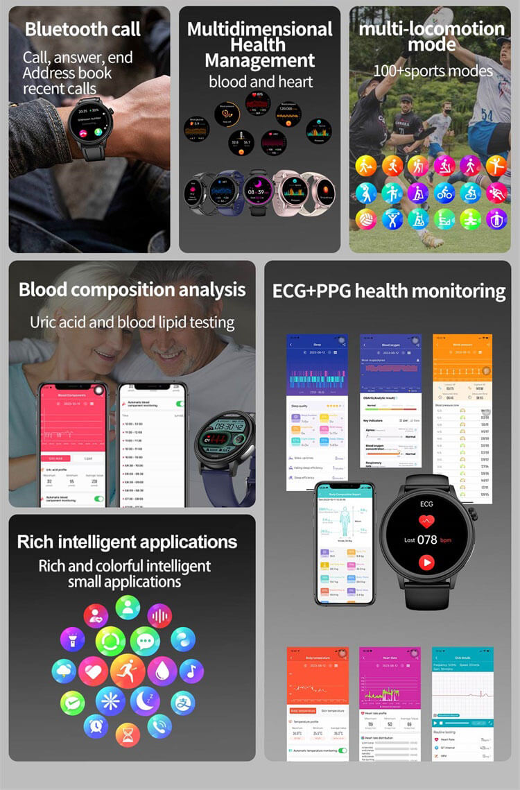 ET470 Smartwatch 1.39 pollici IPS Full Touch Screen ad alta definizione Monitoraggio elettrocardiogramma-Shenzhen Shengye Technology Co., Ltd