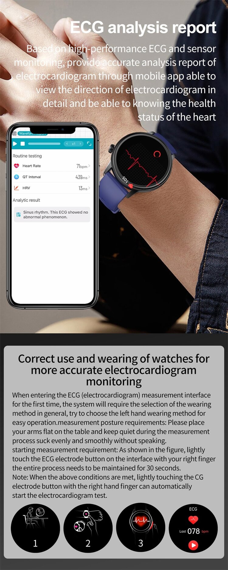 ET470 Smartwatch 1.39 pollici IPS Full Touch Screen ad alta definizione Monitoraggio elettrocardiogramma-Shenzhen Shengye Technology Co., Ltd