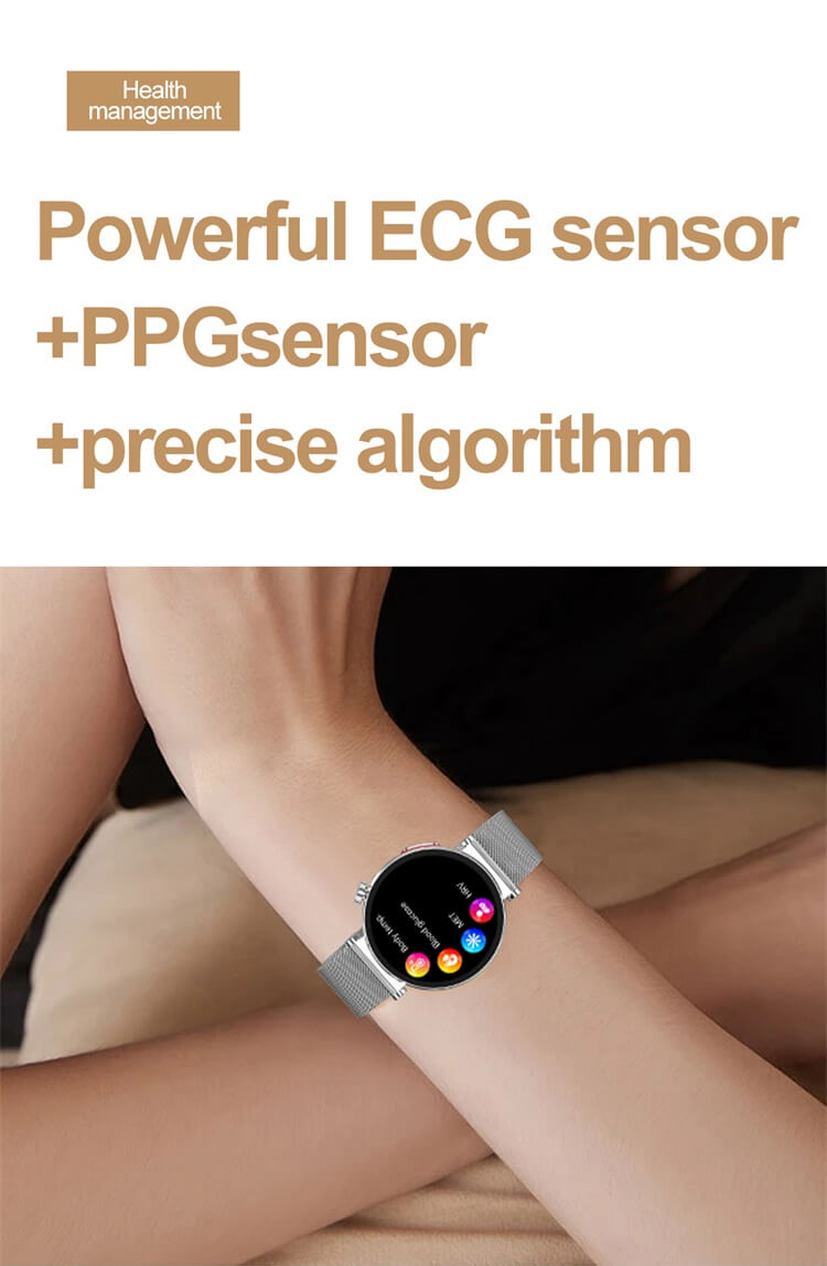 ET490 Smartwatch Women's Health Watch Accurate ECG Monitoring Round Appearance Design-Shenzhen Shengye Technology Co.,Ltd