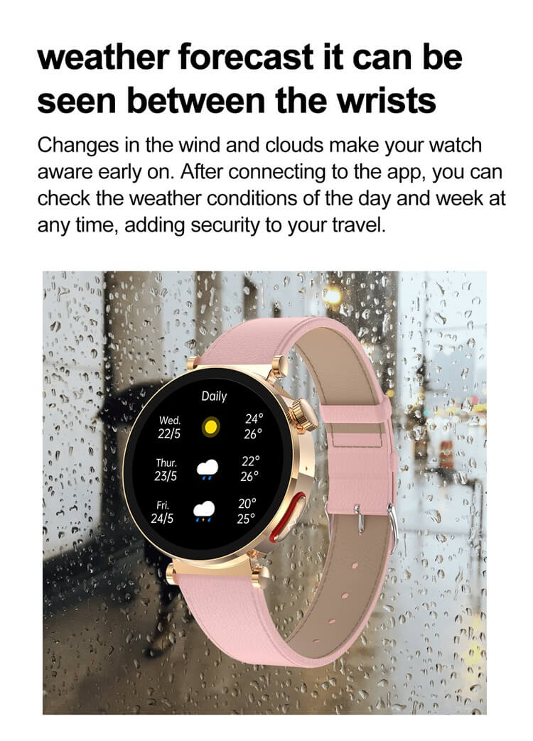 ET490 Smartwatch Montre de santé pour femmes Surveillance ECG précise Conception d'apparence ronde-Shenzhen Shengye Technology Co., Ltd