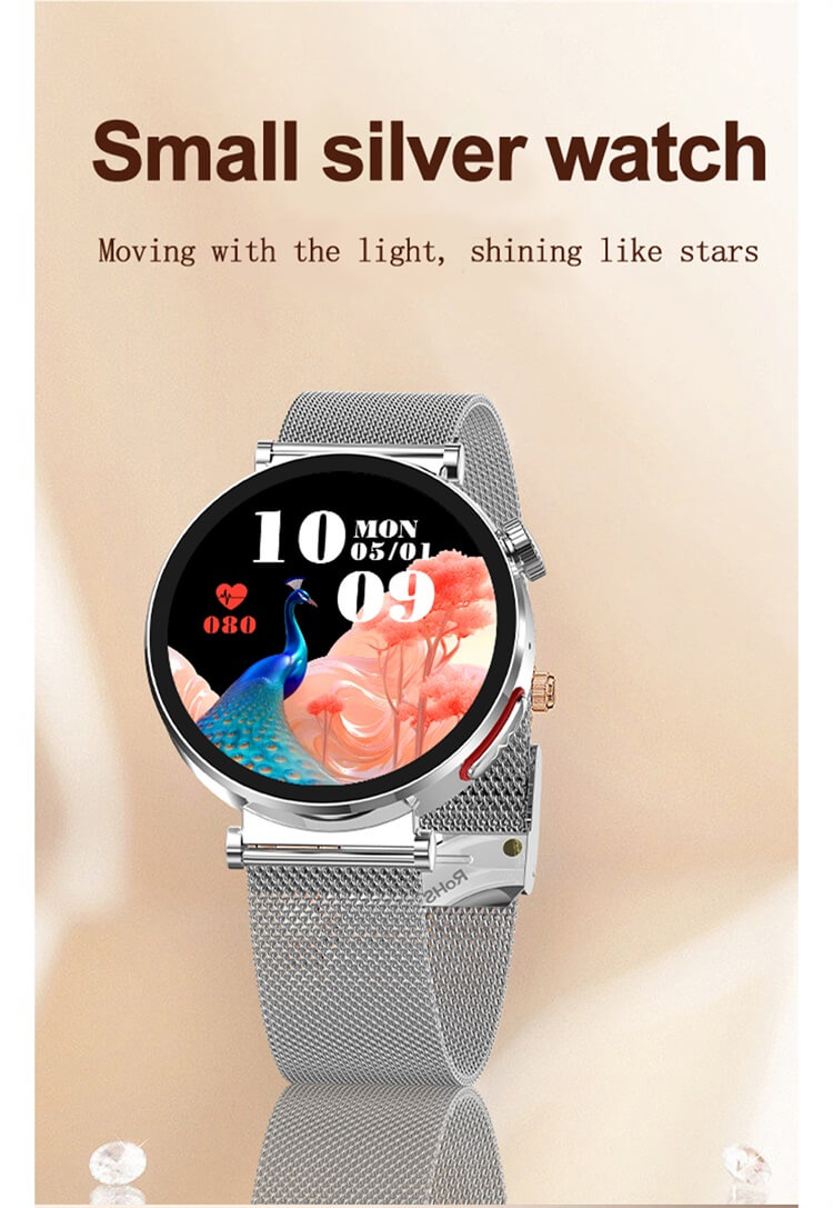 ET490 Smartwatch Montre de santé pour femmes Surveillance ECG précise Conception d'apparence ronde-Shenzhen Shengye Technology Co., Ltd